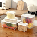 1.5L Airtight Plastic Cereal Container Box Rectangle Food Storage Containers for Pantry Organizing Cover Styles for Condiments