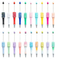 Europe's Best-Selling 20 Color Rose Flower for Beadable Empty Ballpoint 1.0mm Black Writing Creative DIY for Beaded Ball Sports