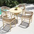 Rattan Garden Furniture Outdoor Dining Table and Chair Set