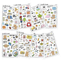 Waterproof PET Scrapbook Sticker Set Cute Cartoon Cut Film Notebook Material Paper Stickers
