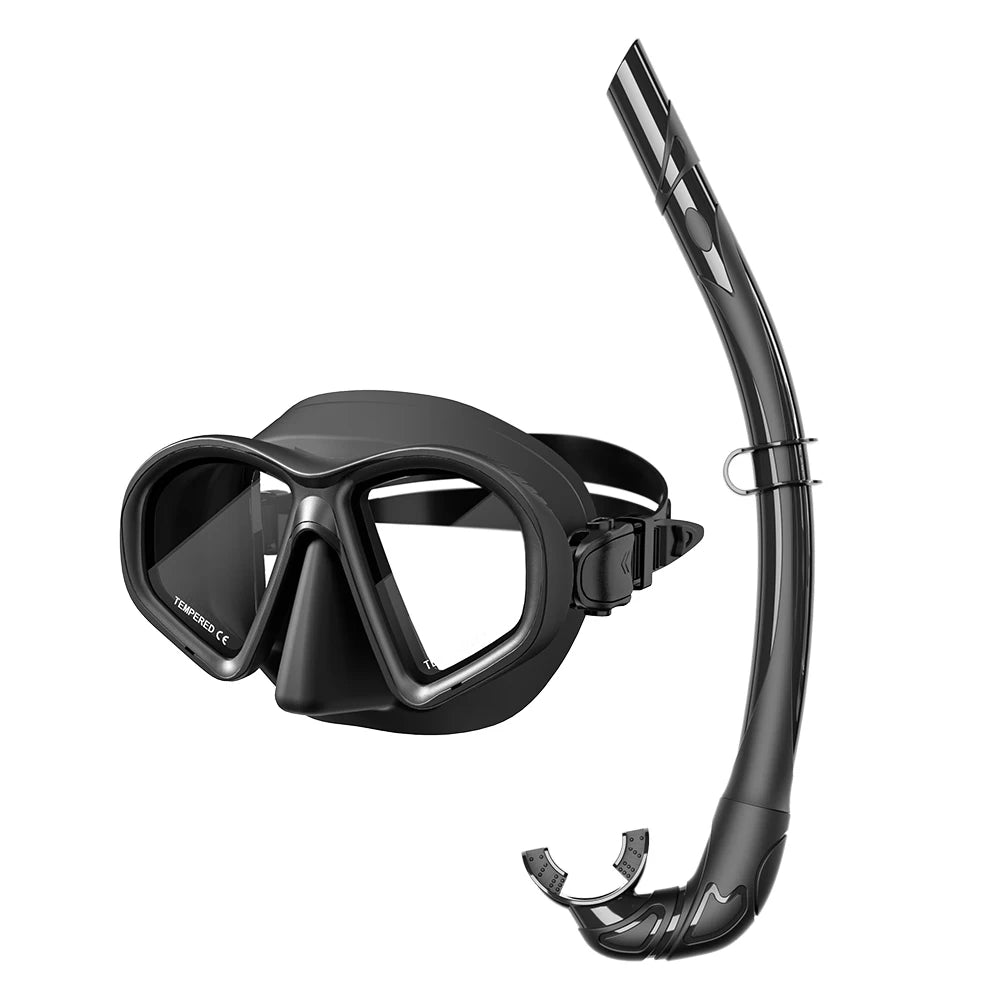 3 Days Shipment Low Volume Silicone Spearfishing Diving Snorkeling Goggles Anti-fog Free Dive Freediving Mask Set