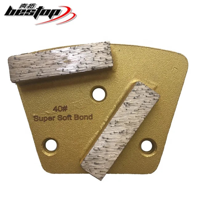 Premium Quality 10mm Thick Trapezoid Diamond Grinding Plate Concrete Terrazzo Floors High Hardness OEM Customizable Grit 6#-400#