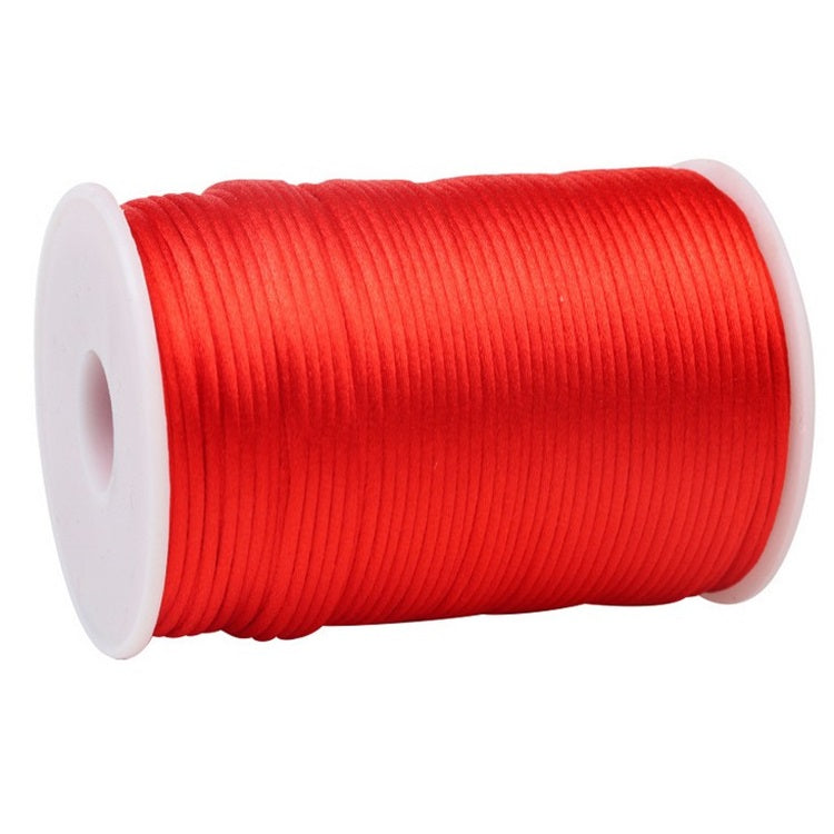 Factory Sale Red 3mm Coated Drawstring Rope Crochet Cord for Bags Garment Shoes DIY