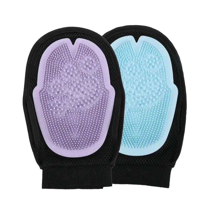 Wholesale Eco-Friendly Easy to Use Rubber Simple Cat Mitts and Dog Hair Removal Bath Massage Brush