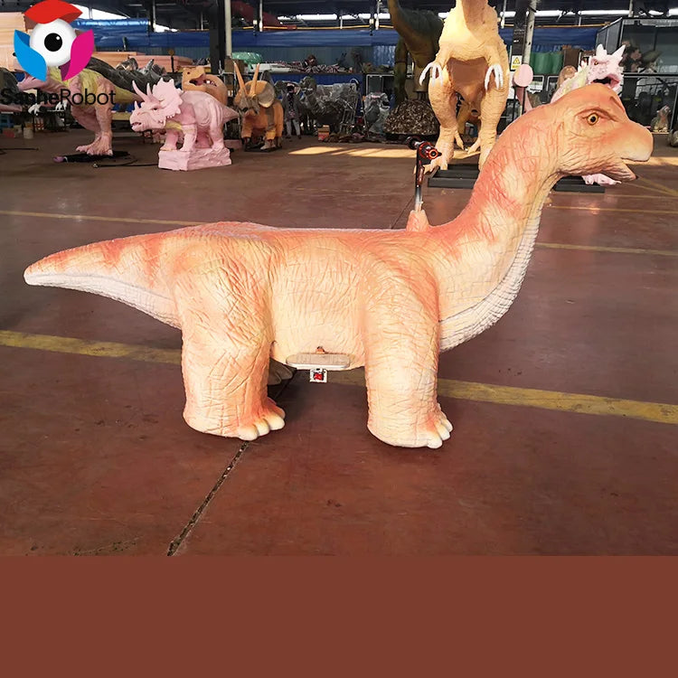 Amusement Park Animatronic Ride Dinosaur Scooter Motorized Dinosaur Ride for Kids