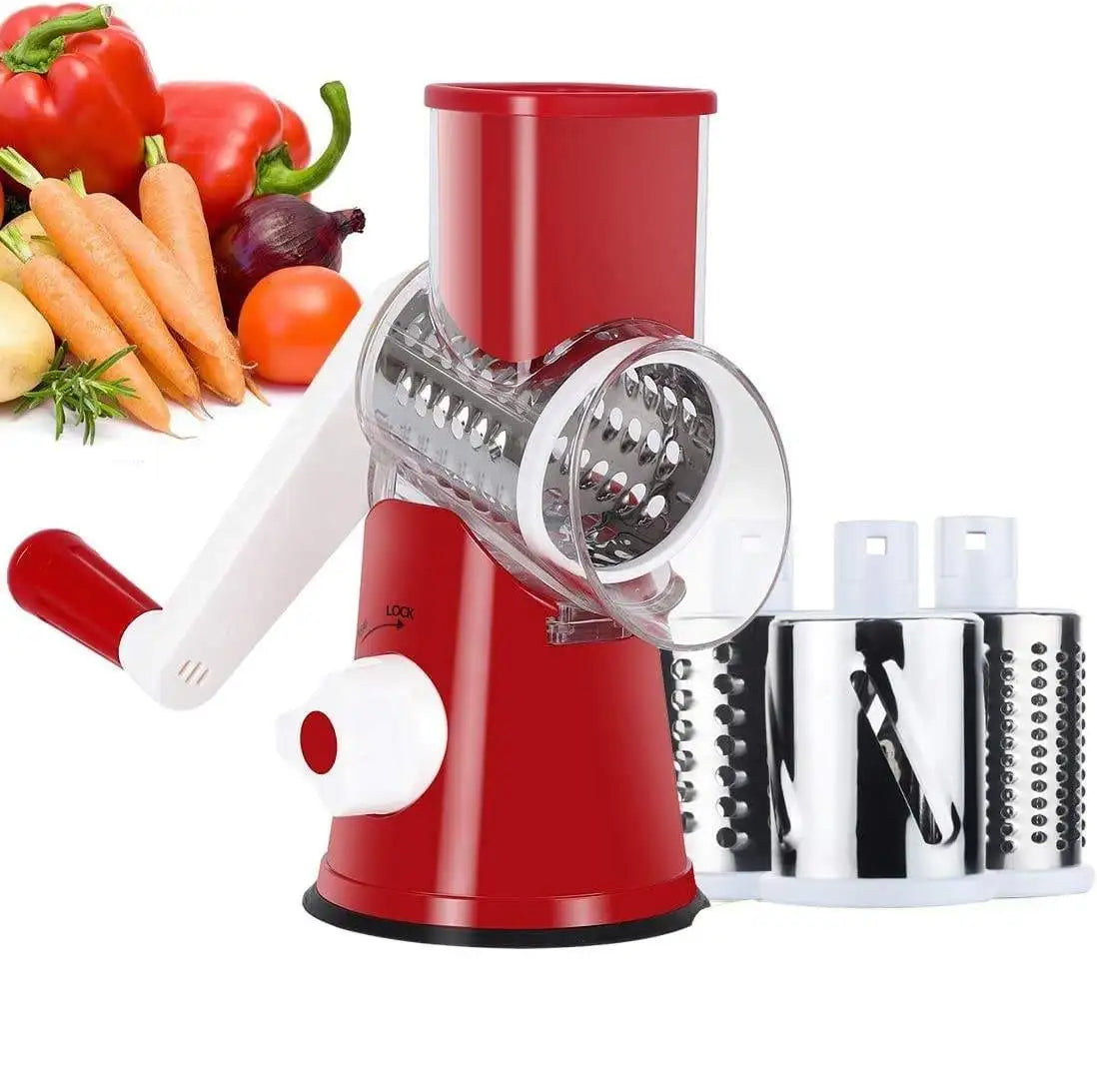 Best Seller Multifunctional 304 Stainless Steel Rotary Cheese Grater & Potato Cutter PP ABS Handle Fruit & Vegetable Tools