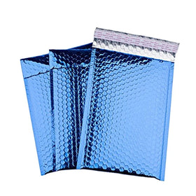 Factory Wholesale Custom Printed Colored Plastic Metallic Foil Shipping Bag Padded Envelope Bubble Mailer
