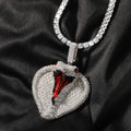AAA Zircon Iced Out Cobra Snake Pendant Necklace Hip Hop Animal Snake Pendant Gold Charm Pendant Snake