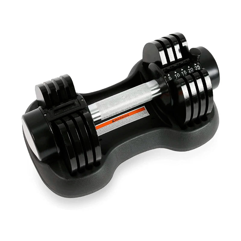 Adjustable Cast Iron Dumbbell 25LB Weight Lifting Home Gym Bodybuilding 5 1 11KG Free Weights Glide Easy to Use