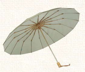 Waterproof Manual Open Strong Windproof 16 Ribs Three Foldable Umbrella 16 Ribs 16k Pocket Umbrella Folding Umbrella Latest