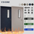 90 Minutes AS Certification Paint Finish Sound Insulation Fire Resistant Internal Commercial Timber Doors with Glass Window