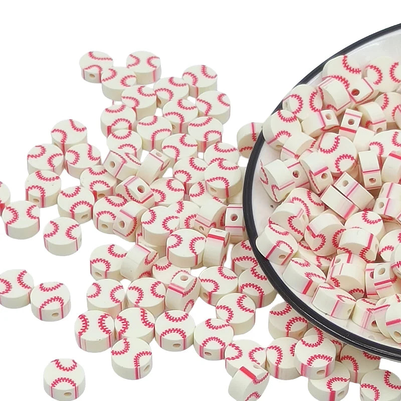 Hot Selling 10mm Ball Shaped Soft Ceramic Clay Porcelain Slices Mixed Color DIY Handmade Jewelry Making Necklace Bracelet