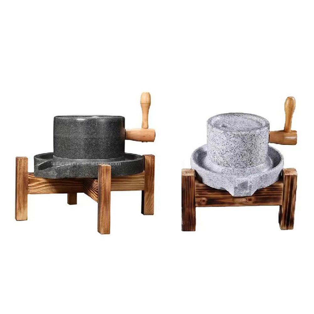 Wholesale 30cm Sesame Cocoa Wheat Spice Crusher Grinder Hammer Hand Manual Granite Stone Mill