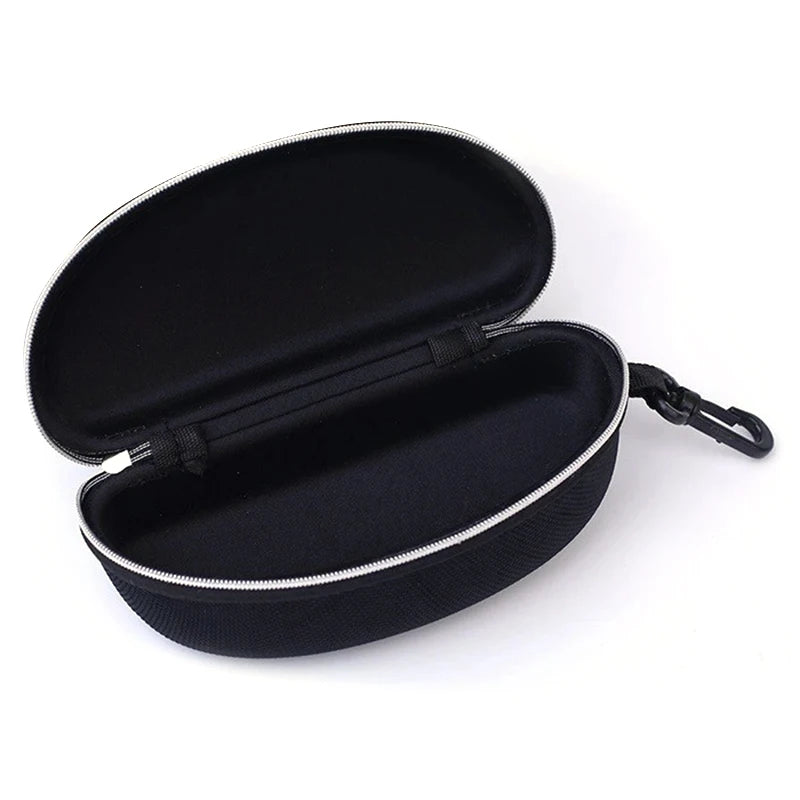New Fashion Black Zip Big Storage Custom Logo Luxury Sunglasses Eyewear Eyeglasses Case for Unisex
