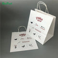 Wholesale Custom Printed Logo Kraft Bags Grease Oil Proof for Fried Food Burgers Pizza Milk Sushi Salad Chewing Gum Packaging