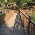 Co-extrusion Smooth WPC Deck Hualong Modern Anti-static Waterproof Interlocking DUAL LOCK 3-Layer Engineered Outdoor Decking
