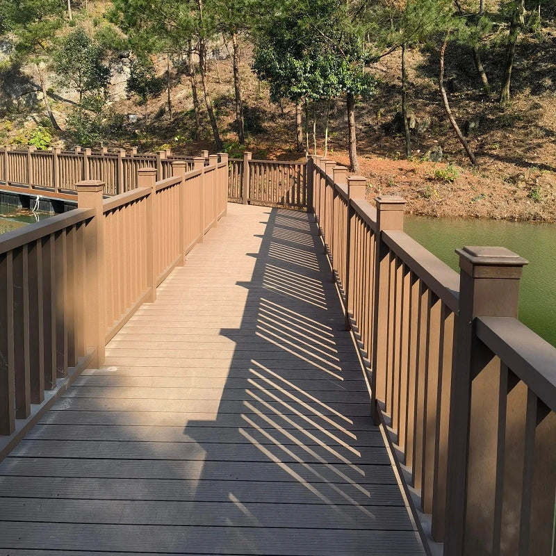 Co-extrusion Smooth WPC Deck Hualong Modern Anti-static Waterproof Interlocking DUAL LOCK 3-Layer Engineered Outdoor Decking