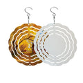 White Sublimation DIY Yard Decoration Double-Sided Heat Transfer Printed Metal Wind Chimes Creative Garden Ornaments