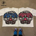 Custom Manufacturer Fitted T-shirt Heavyweight Oversized Tees 100% Cotton Boxy Cropped Dtg Print Cartoon Graphic t Shirt Men