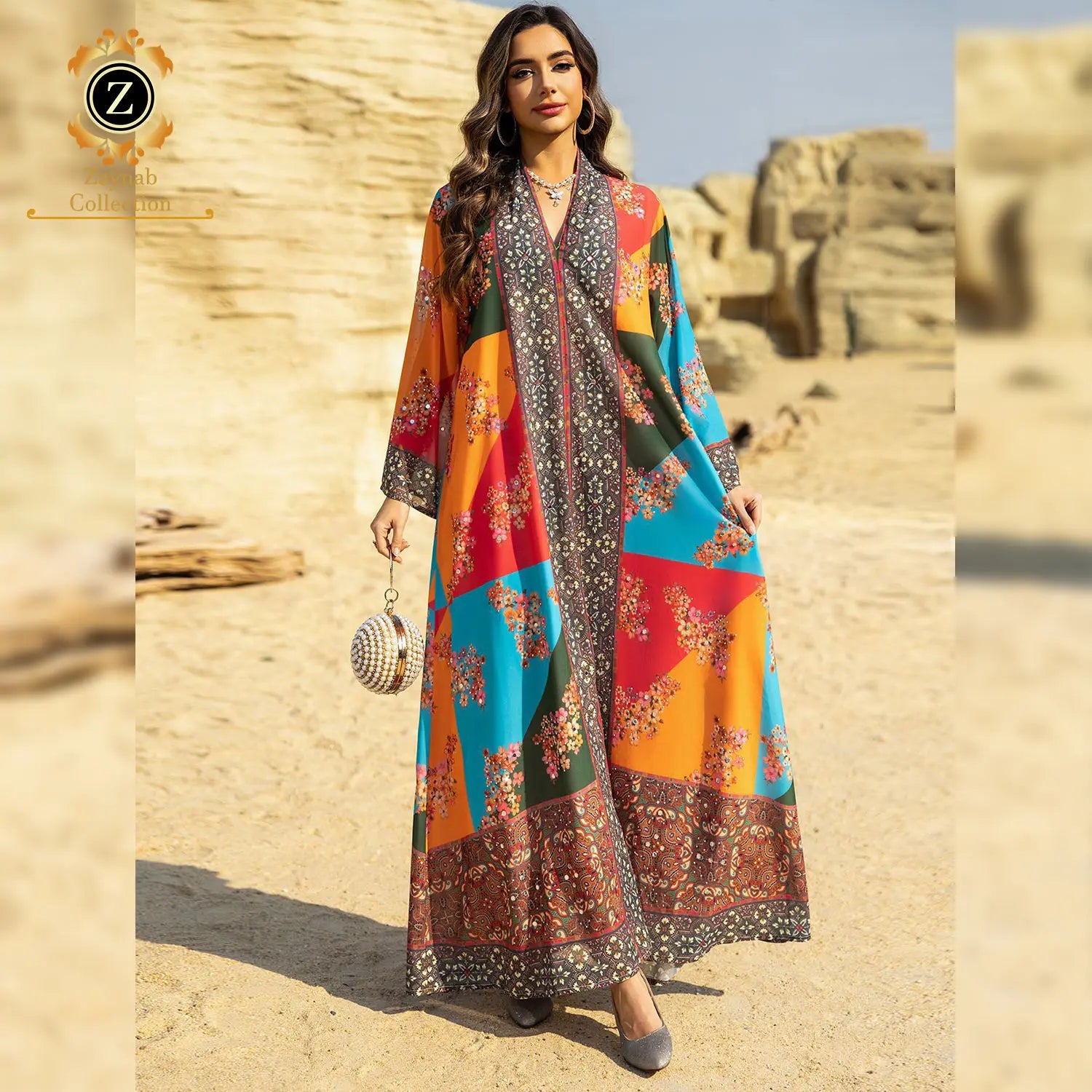 Zaynab Women Muslim Dress Women Muslim Dress Moroccan Dubai Turkey Fashion Dress Islamic Elegant Abaya