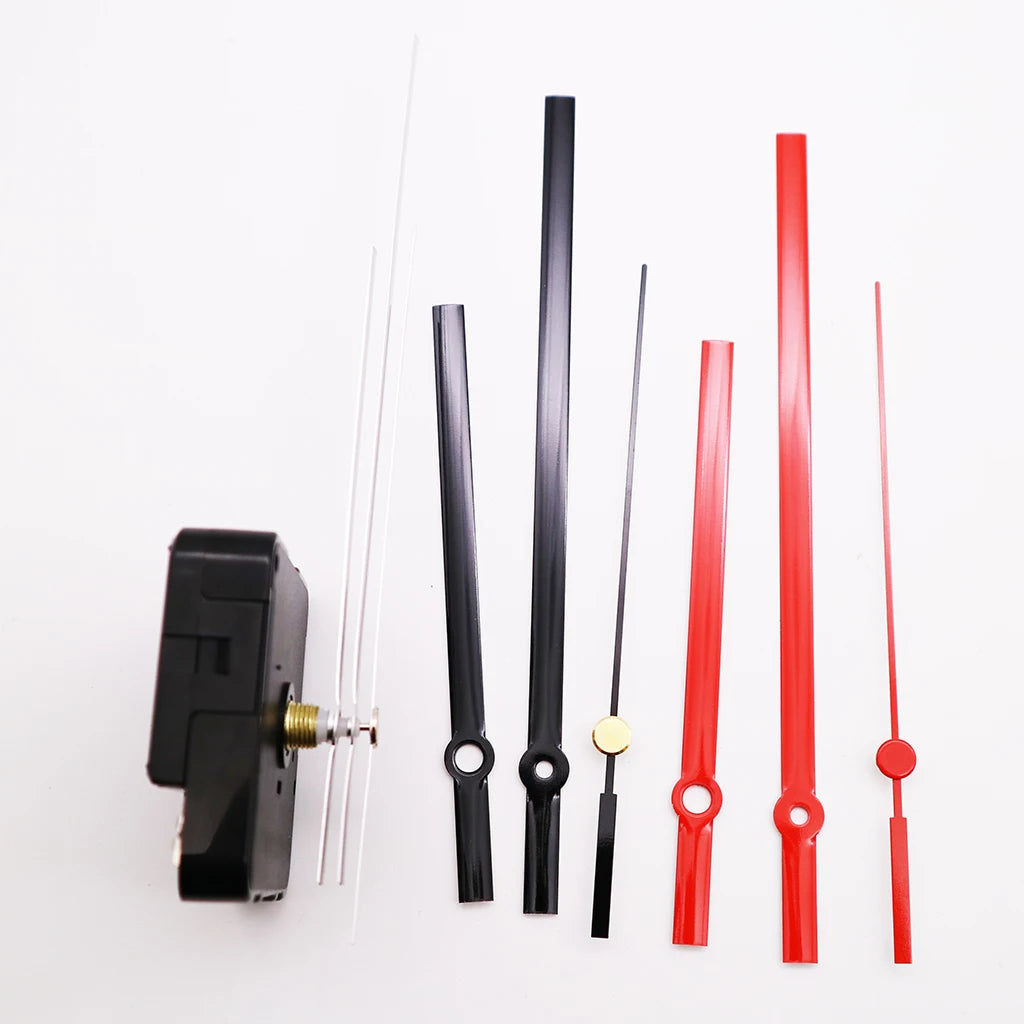 Diy Quartz Clock Movement Plastic Clock Mechanism Black Red Clock Arrows Needles