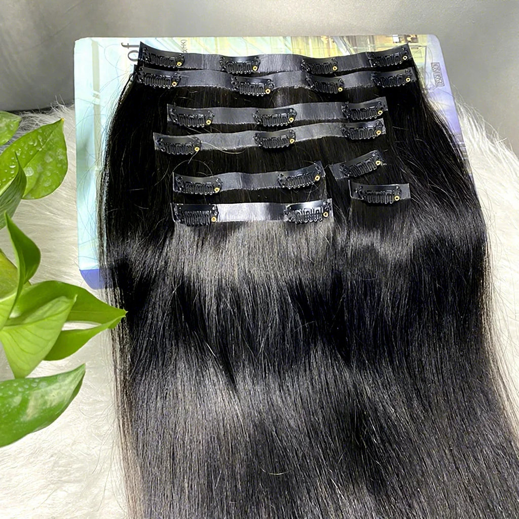 Raw Indian Remy Hair Wholesale Clip in Hair Extensions Natural Wave Loose Deep Wave Italian Curl 100% Human Hair