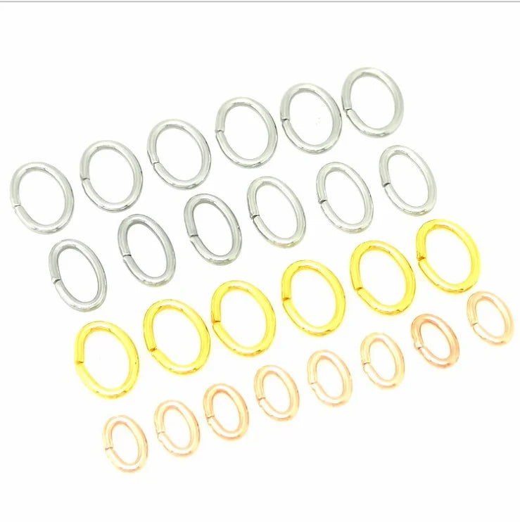 Wholesale 6mm Stainless Steel Fashion Shape Ring Connector Thick Wire Oval Shape Jewelry Jump Ring