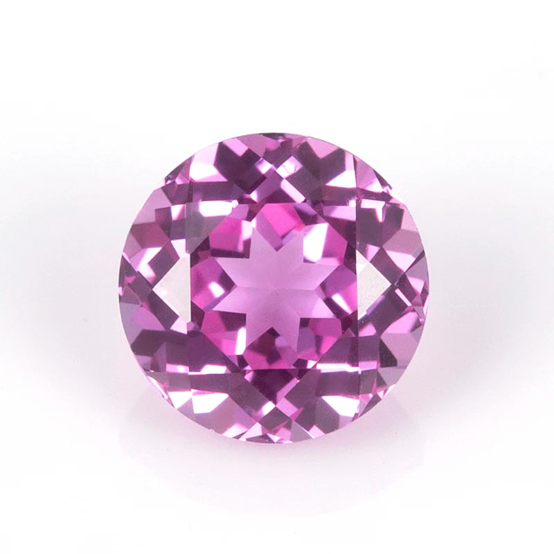 Oval Pink Lab Created Sapphire Corundum Synthetic Sapphire Round Pink Lab Grown Sapphire