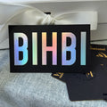 Laser Foil Edge Thick Black Cardboard Luxury Lash Business Cards with logo Custom Hologram logo Thank You Business Cards
