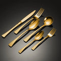 Creative Fishtail Design 304 Stainless Steel Flatware Set Luxury Gold Silverware Wedding Cutlery Set