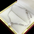 B459 6-7mm 925 Sterling Silver Gold Plated Wholesale Freshwater Pearl Charm Bracelet  Bangle Fancy Jewelry for Women