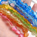 CE1034 Cat's Eye Cats Eye Stone Fiber Optic Heart Shaped Jewelry Beads