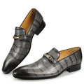 High-End Men's Office & Career Genuine Leather Slip-On Loafers with Breathable Design for All Seasons