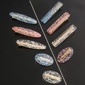 Hair Barrettes Fashion Geometric Glitter Vintage Hair Clips for Women Girls Acetate Hair Accessories Acetic Acid Resin Acrylic