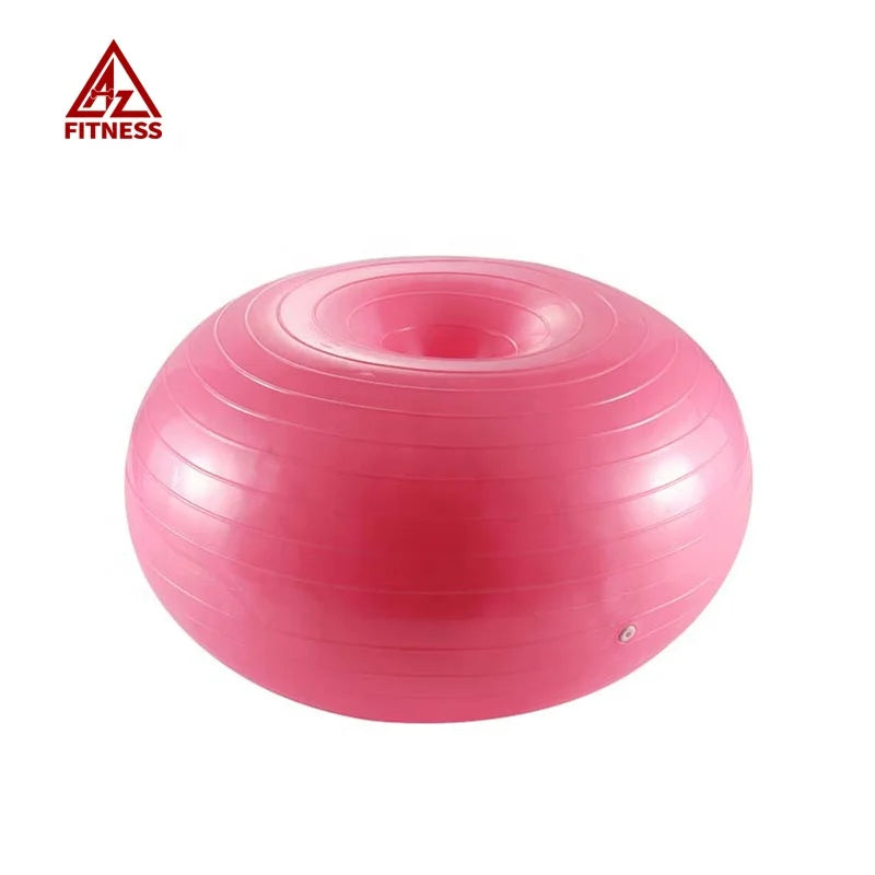 FITA Anti Burst Fitness Inflatable Training OEM Pilates Workout PVC Gym Exercise Balance Printed Custom Logo Donut Yoga Ball