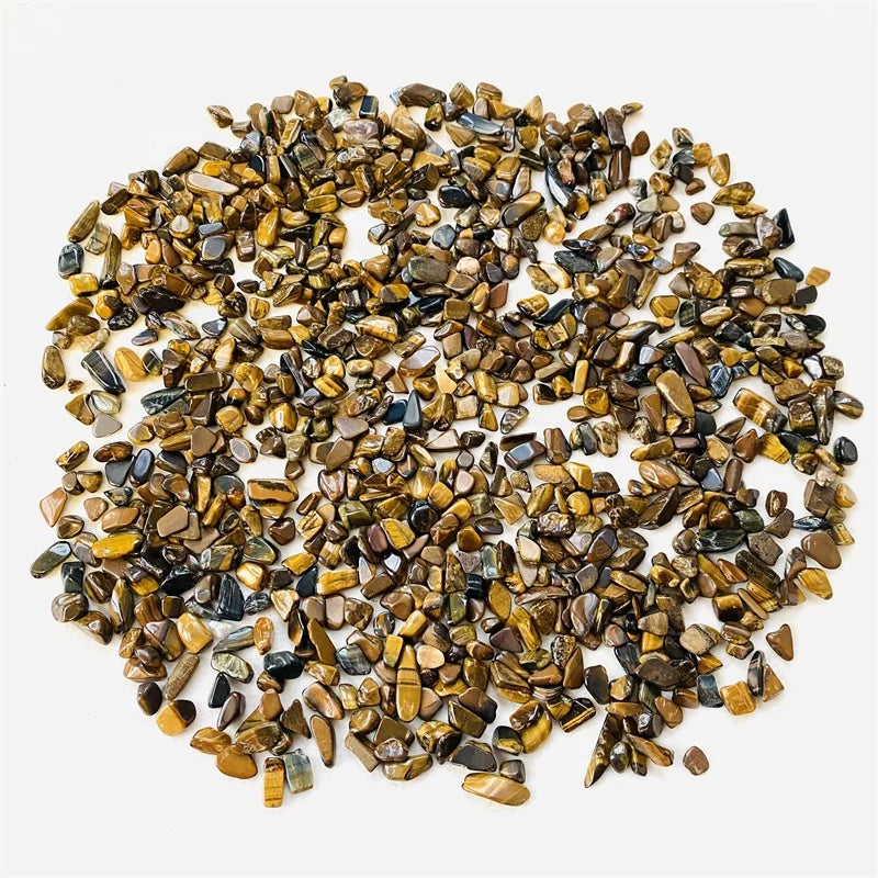 Wholesale Crystal Natural Yellow Tiger Eye Tumbled Stone Crystal Tiger Eye Gravel