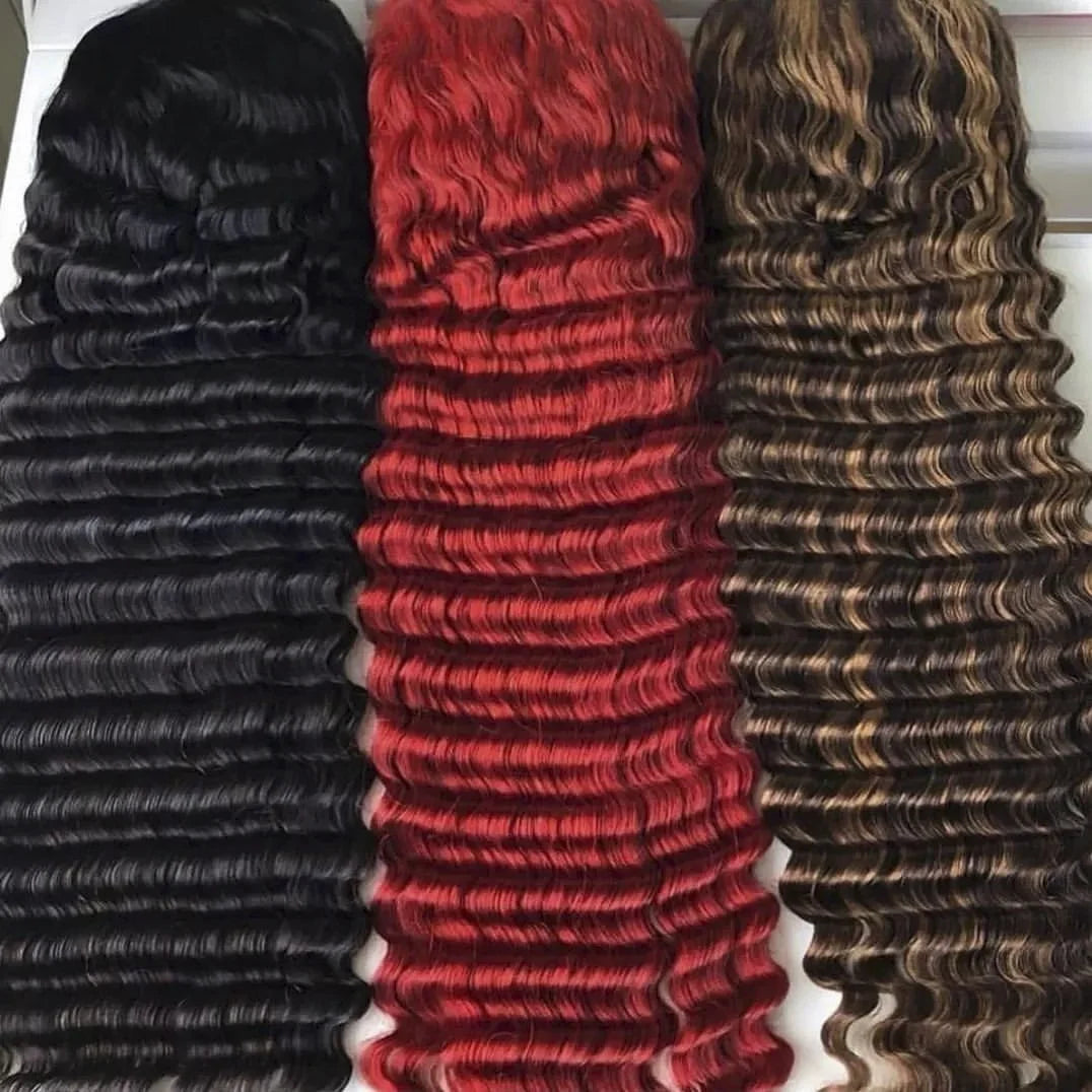 Best Wigs 12a Grade 13*4 Hd Lace Frontal Wig Raw Virgin Human Hair Deep Wave Human Glueless Wigs for Black Women