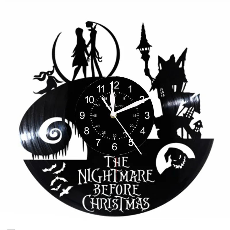 Vinyl Record Wall Clock 12" Home Wall Decoration the Nightmare Before Christmas Microstar 1p/opp Bag 12 Inch12inch As Photos