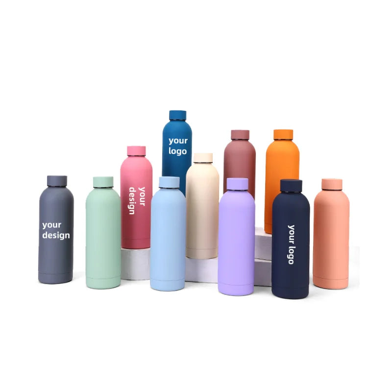 Custom Logo Double Wall Stainless Steel Cola Shape Vacuum Flask for Sports and Gym