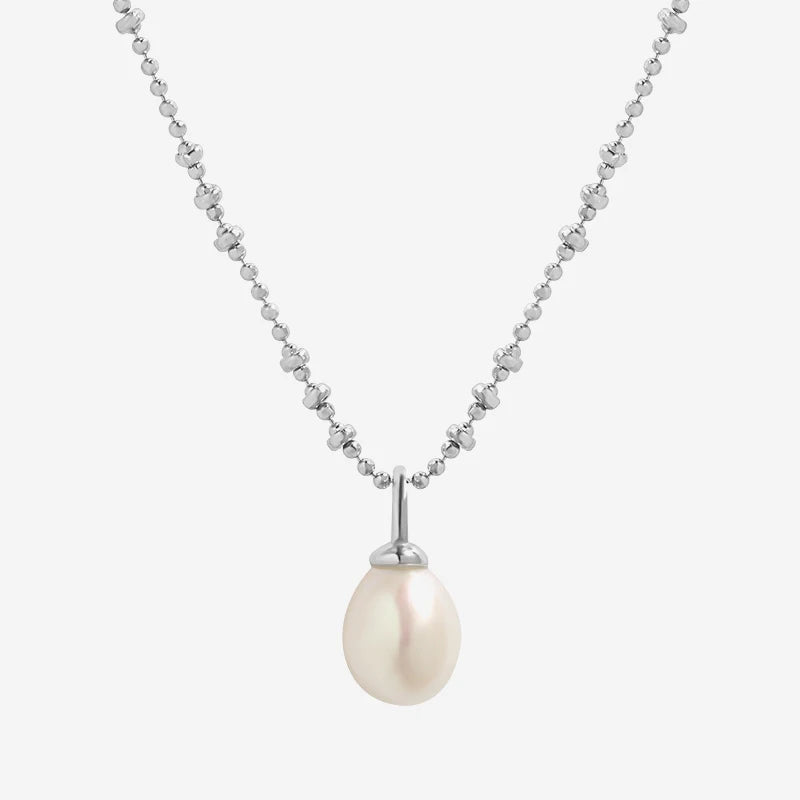VIANRLA Sterling Silver 925 Chain Pearl Jewelry 18k Gold Plated Necklace Pendant Handmade Drop Shipping