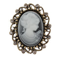 Weiman Factory Direct Vintage Queen's Small Cameo Brooch Pins Children's Alloy Ornament Jewelry for Wedding for Women