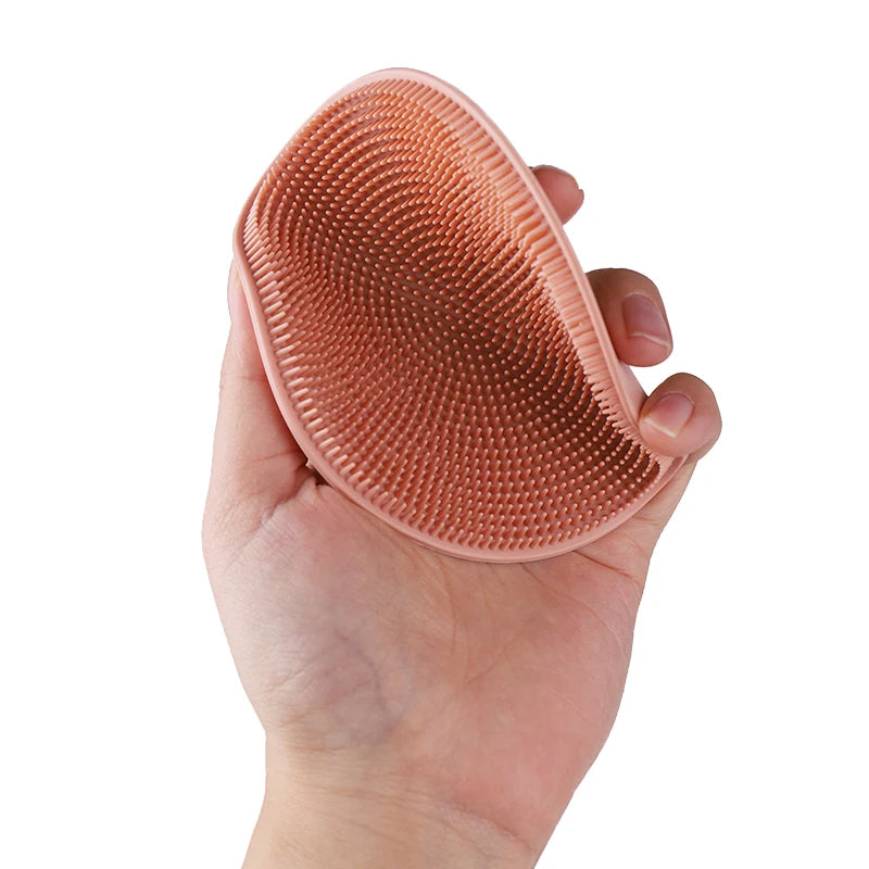 LOHAS Silicone Body Scrubber Cleansing Brush Pad Bath Exfoliating Soft Bristles Brush for All Kinds of Skin