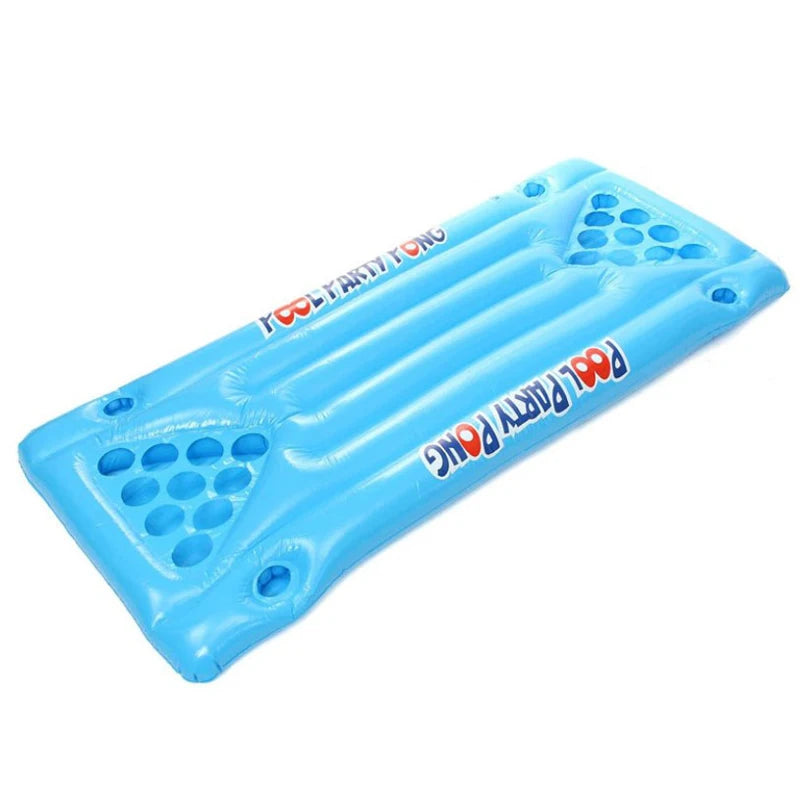 Hot Selling Pvc Large Inflatable Floating Beer Cup Pool Party Pong Table With Cup Holders