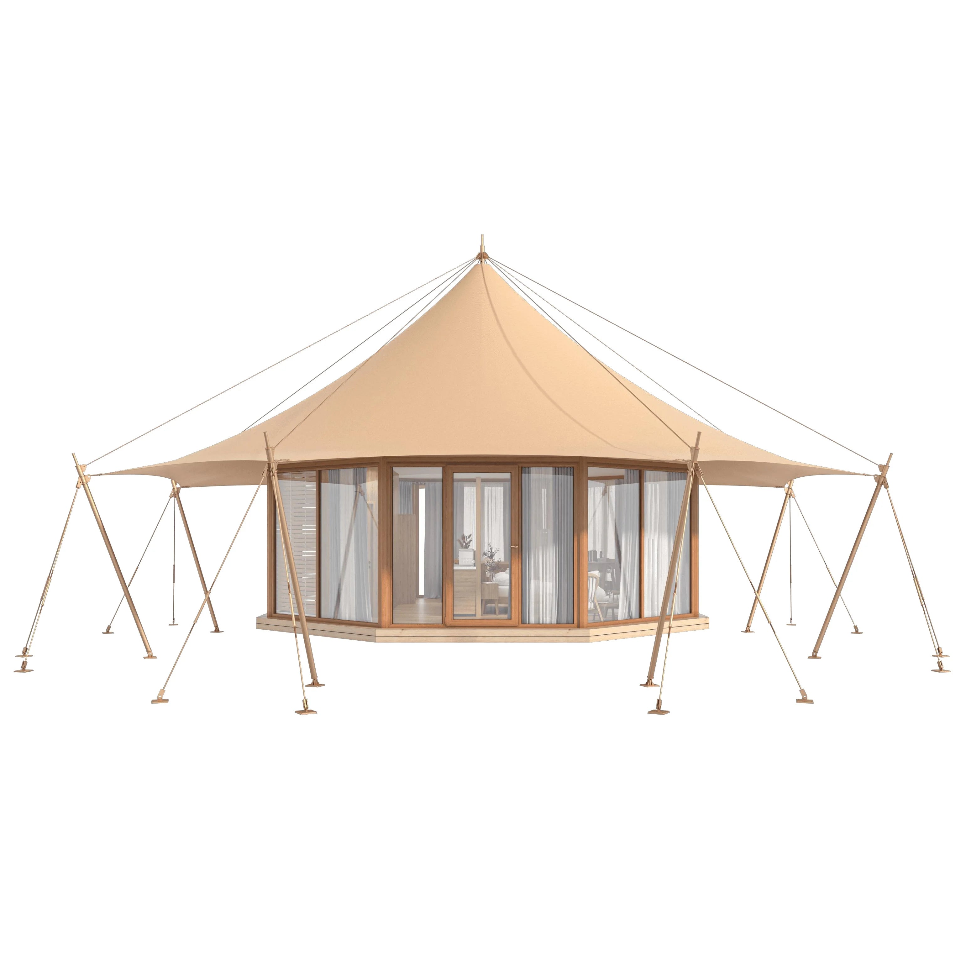 Scorpio Safari Tent - Glass Hotel Glamping Luxury Safari Tent With Bathroom