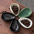 Ceramic Coffee Bean Measuring Plate Coffee Powder Saucer Plate Tea Spoon Saucer  Sample Bean Display Plate