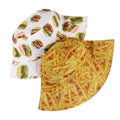 Landfond Accessory Bucket Hat Funny Food Pattern Unisex Beach Sun Hat Aesthetic Fishing Cap