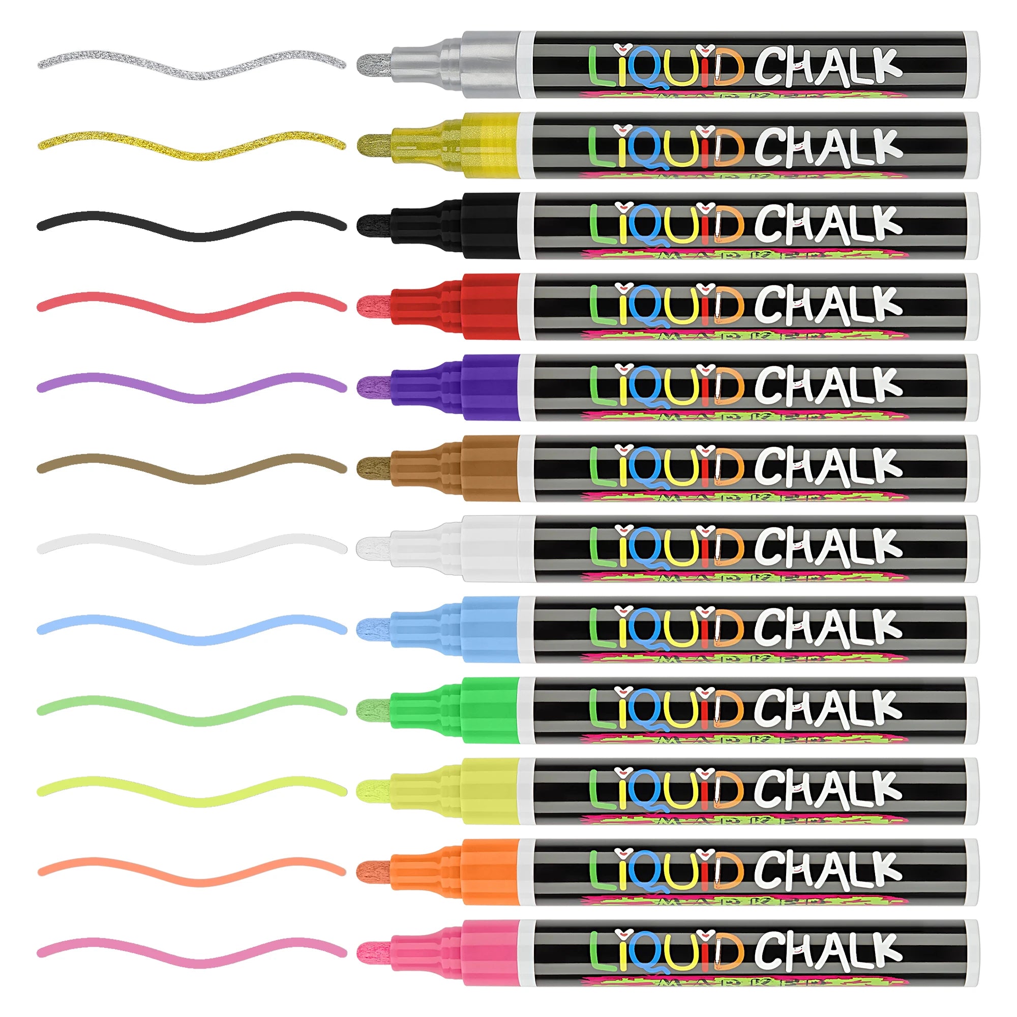 Custom Colored Wet Erasable Liquid Erase Water Soluble for LED Board Reversible Tips Chalk Marker Pen