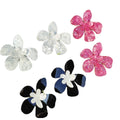 ZA Female Bohemian Trendy Stud Flower Earrings Exaggerated Big Acrylic Design for Party & Gift