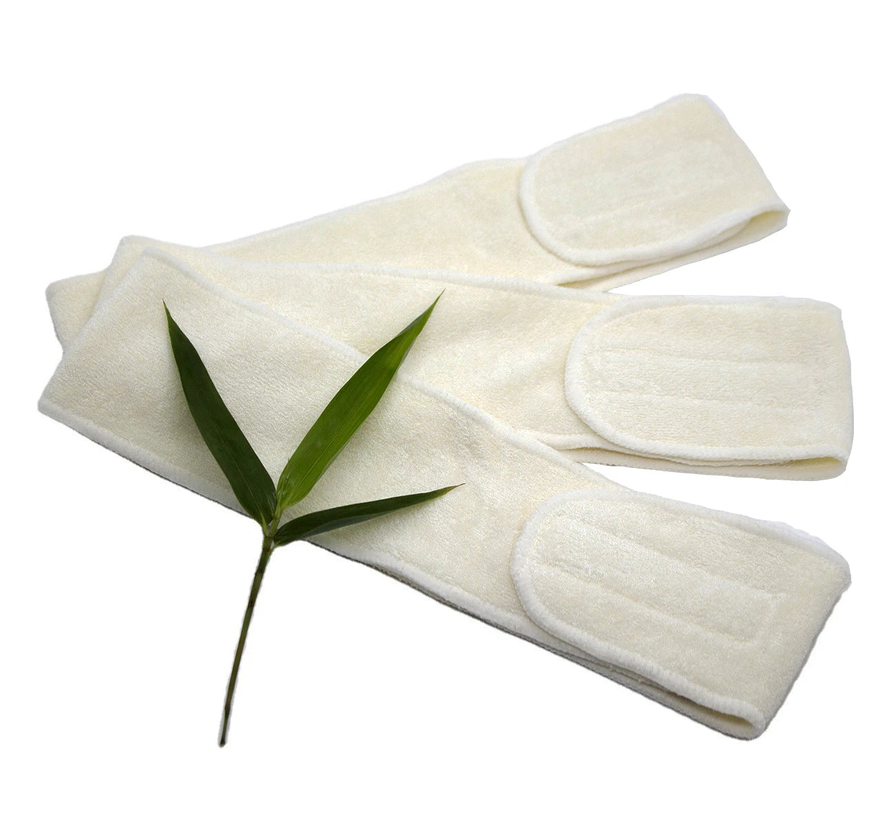 Organic Bamboo Terry Reusable Washable Natural Color Headband Elastic Spa Yoga Makeup Hairband Soft Head Wrap