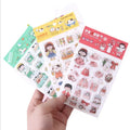 4 Sheets Die-cut Girls Ins Girl Handbook Stickers Diy Book Stickers Cartoon Sti Pvc Creative Sticker
